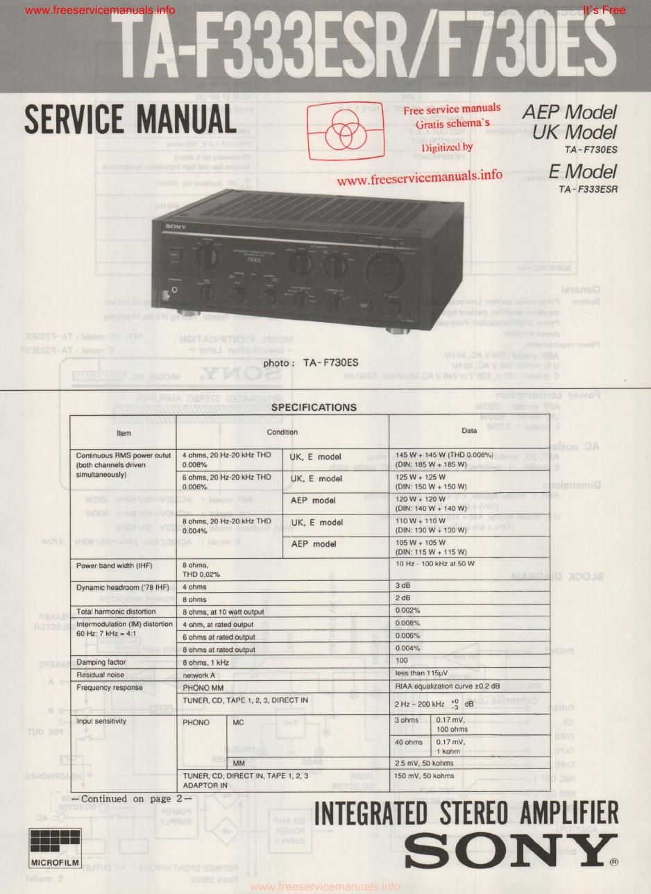 sony ta f 730es int service manual