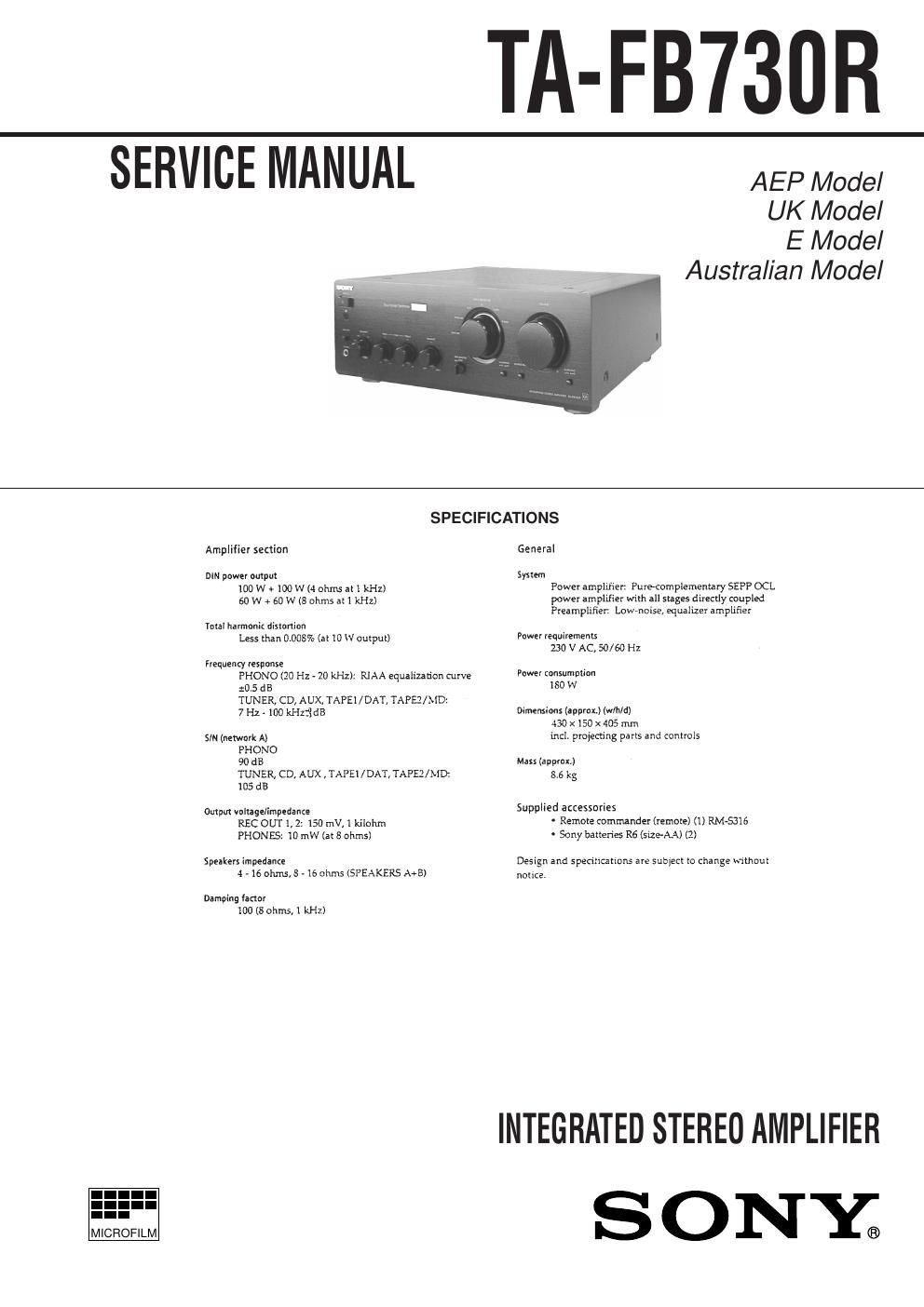 sony ta fb 730 r service manual