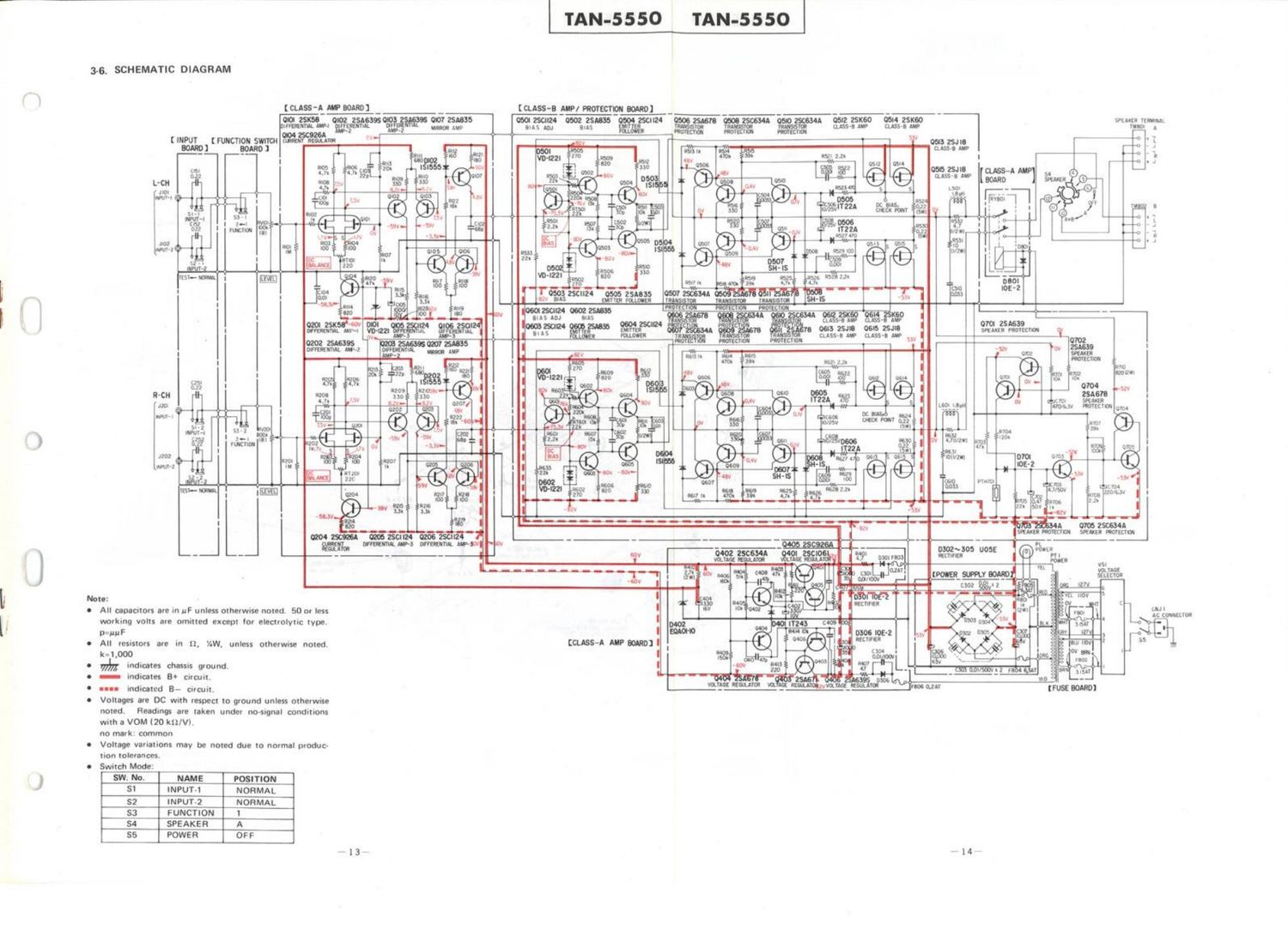 sony ta n 5550 schematic