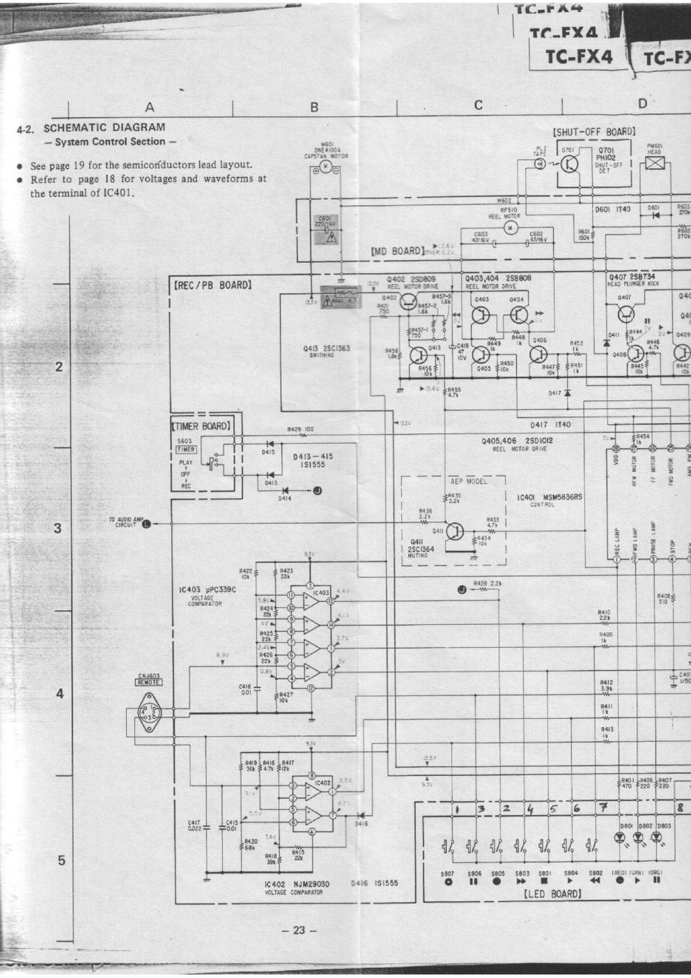 sony tc fx 4 schematic