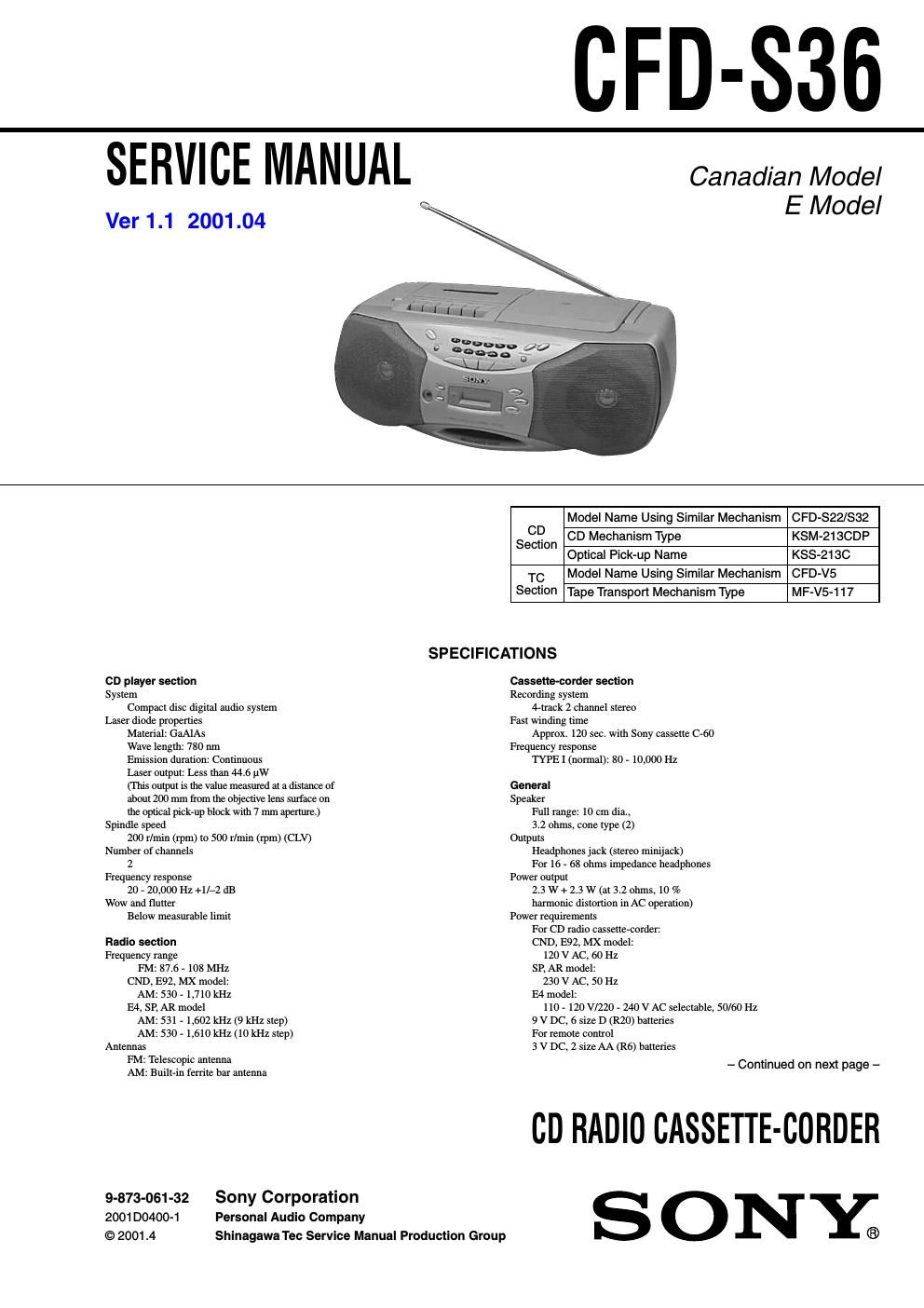 sony cfd s 36 ver 1 1