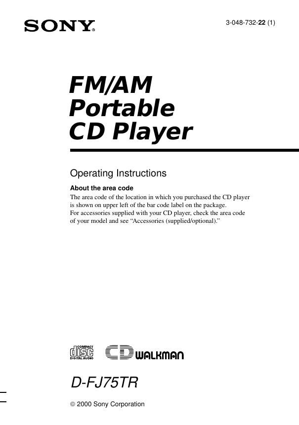 sony d fj 75 tr owners manual