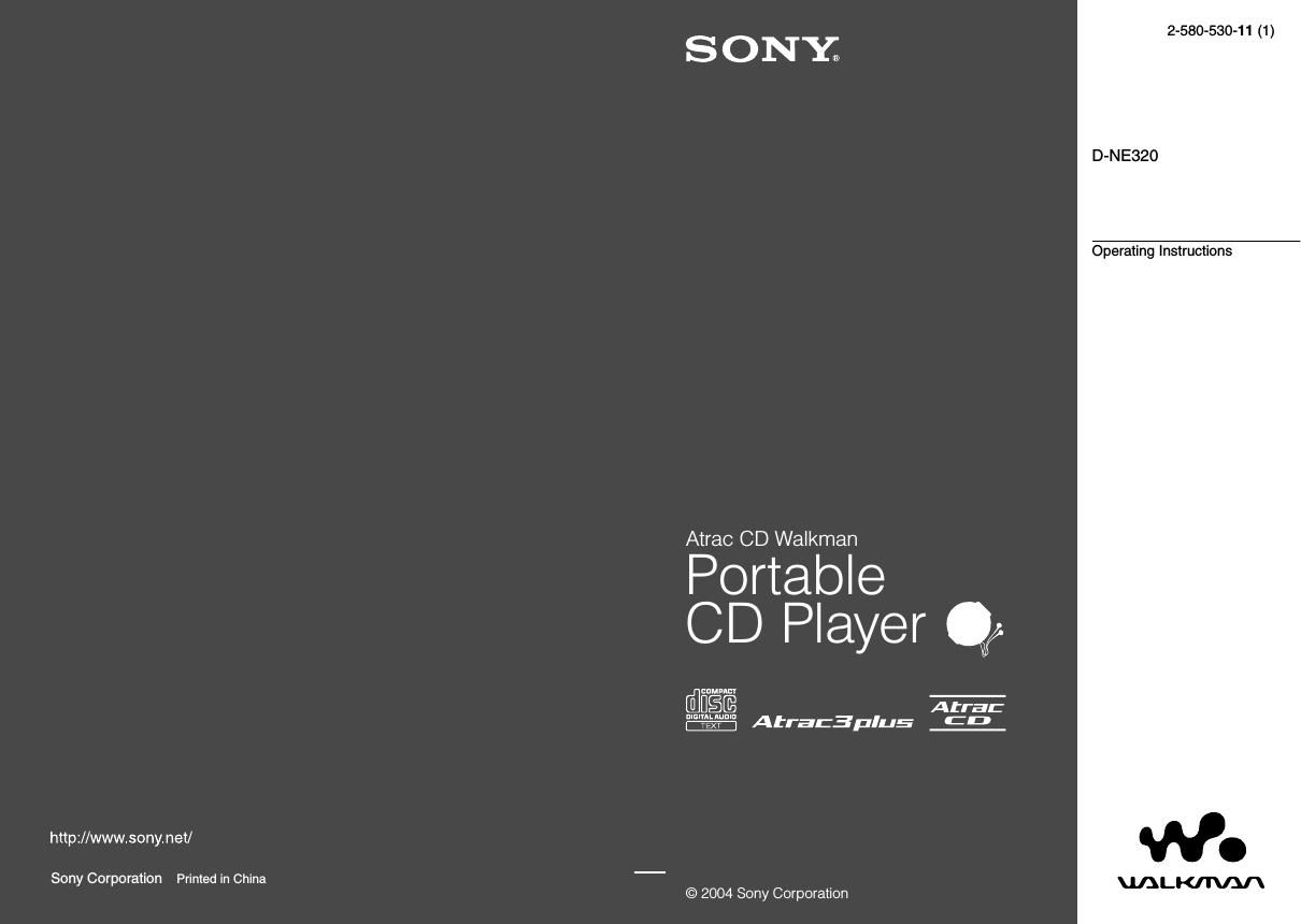 sony d ne 320 owners manual