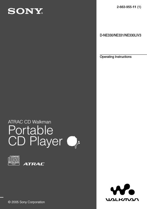 sony d ne 330 owners manual