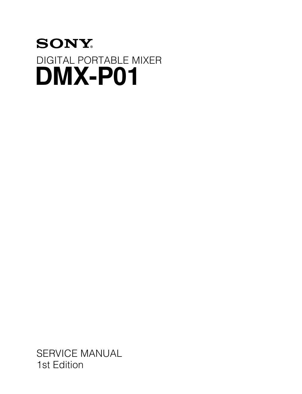 sony dmx p 01 service manual