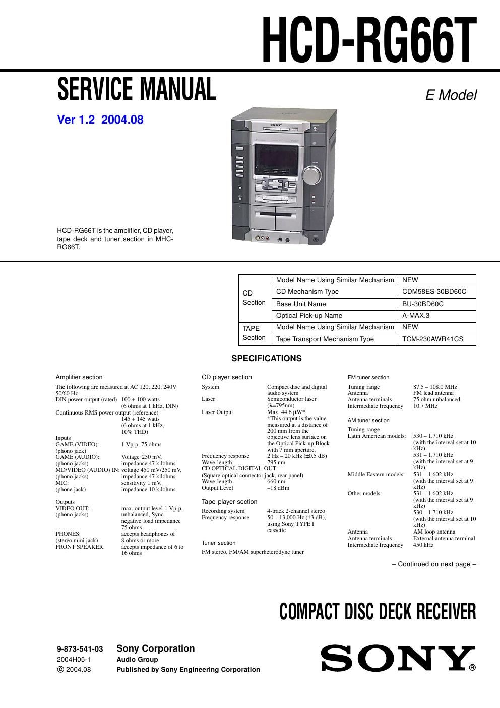 sony hcd rg 66t versֶo 1 2