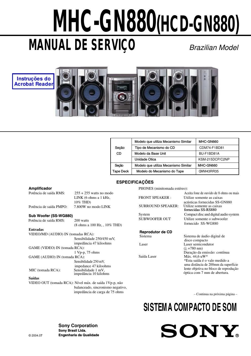 sony mhc gn 880