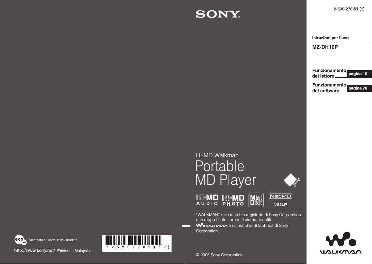 sony mz dh 10p it