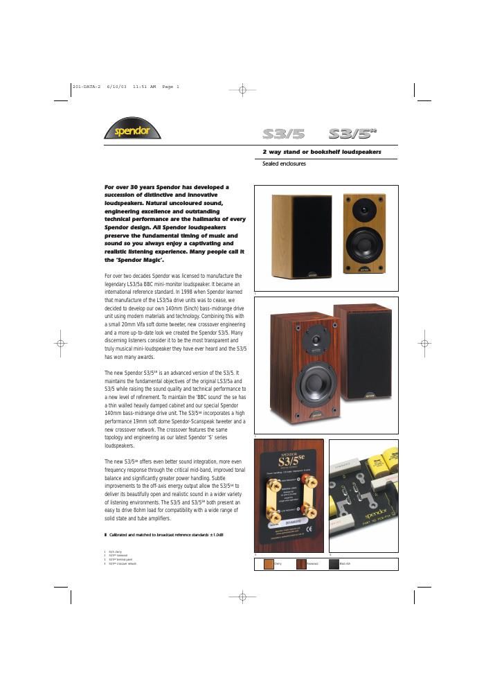 spendor s 35 brochure