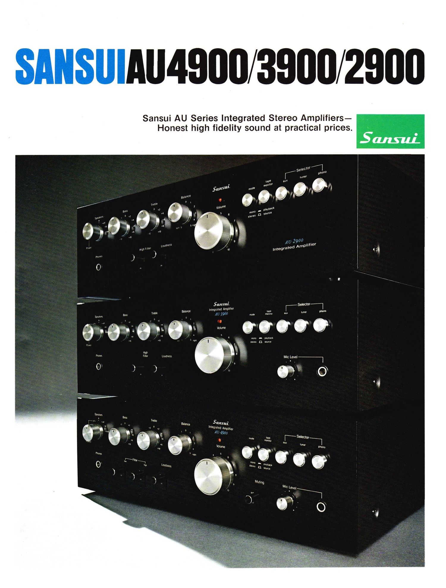 Sansui AU 2900 Brochure