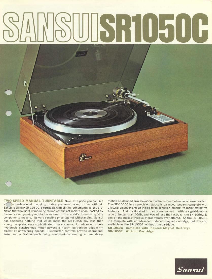 Sansui SR 1050C Brochure