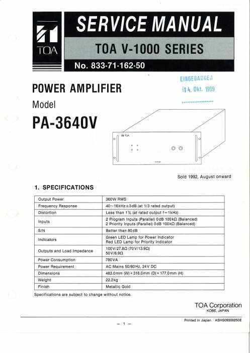 toa pa 3640v part 1