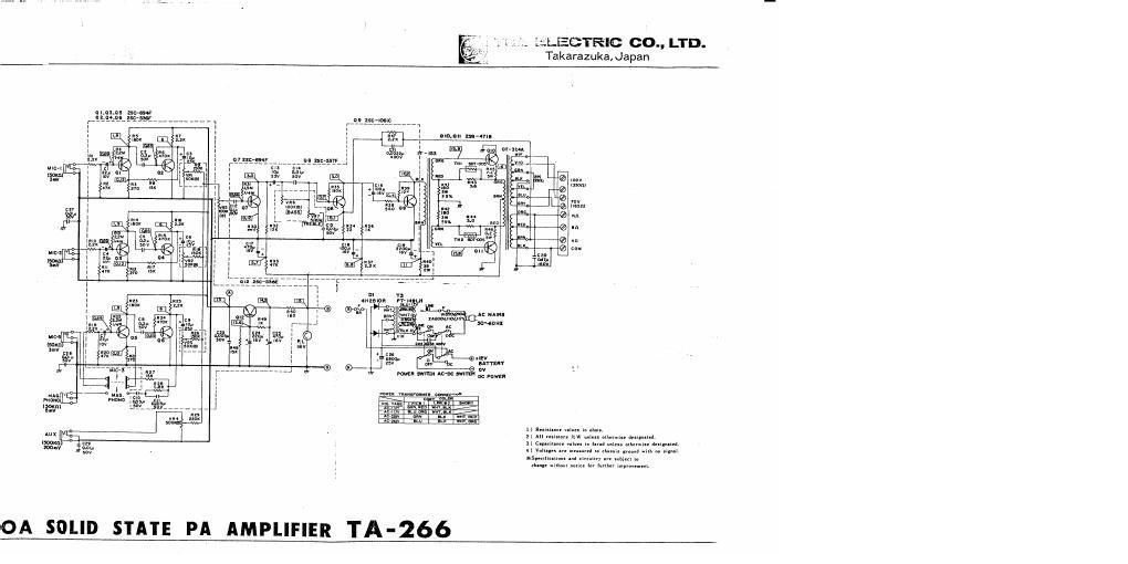 toa ta 266 pa amplifier