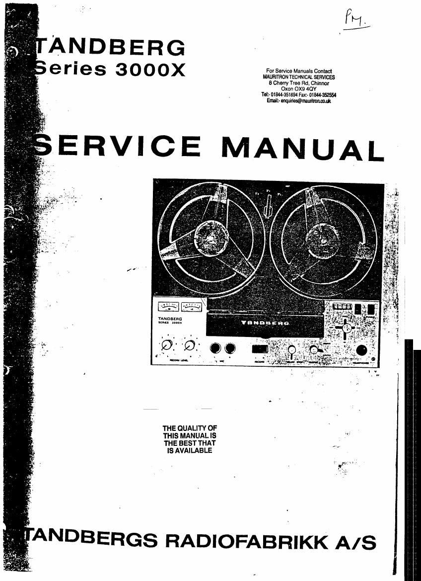 Tandberg 3021 X Service Manual