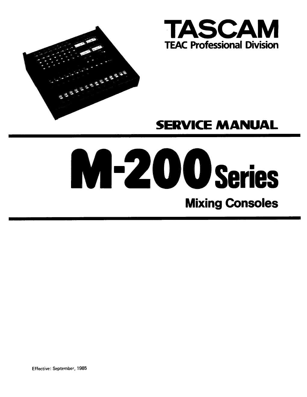 Tascam M 208 M 216 Service Manual