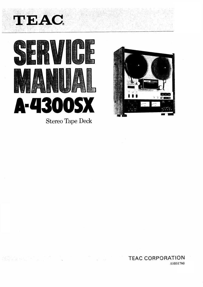 Teac A 4300 SX Service Manual