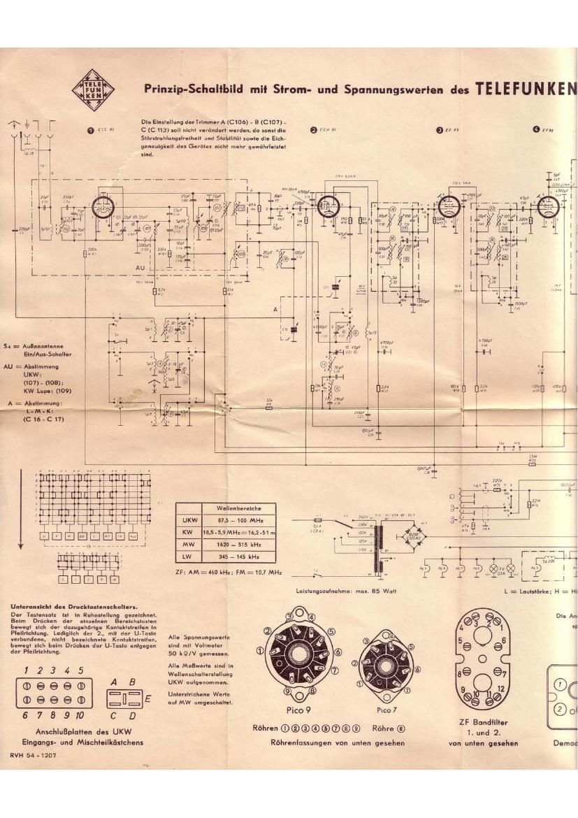 Telefunken Opus 8 Schematic