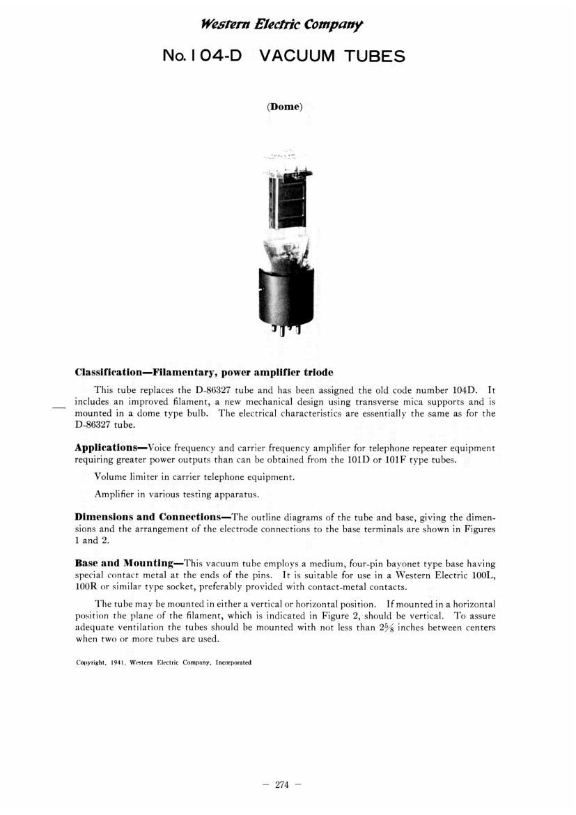 western electric 104 d schematic