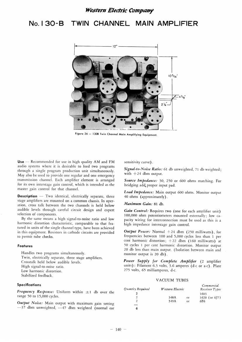 western electric 130 b schematic