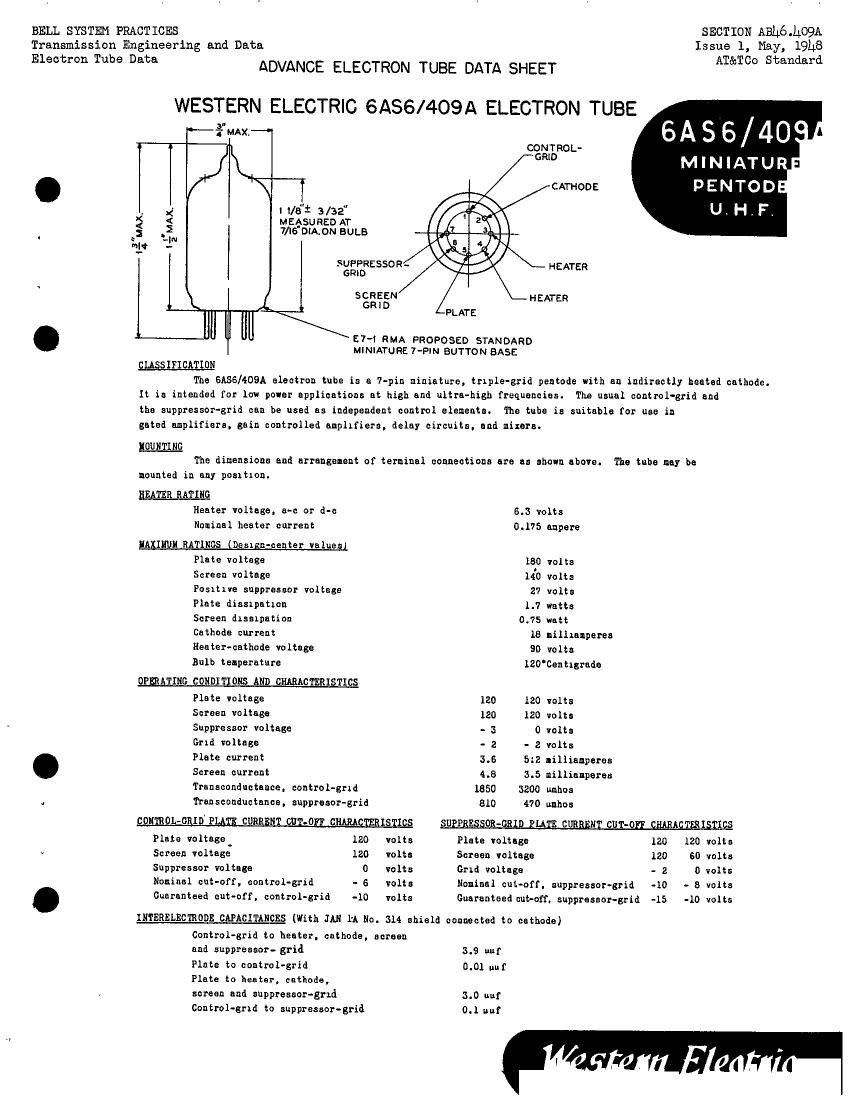 western electric 409 a brochure