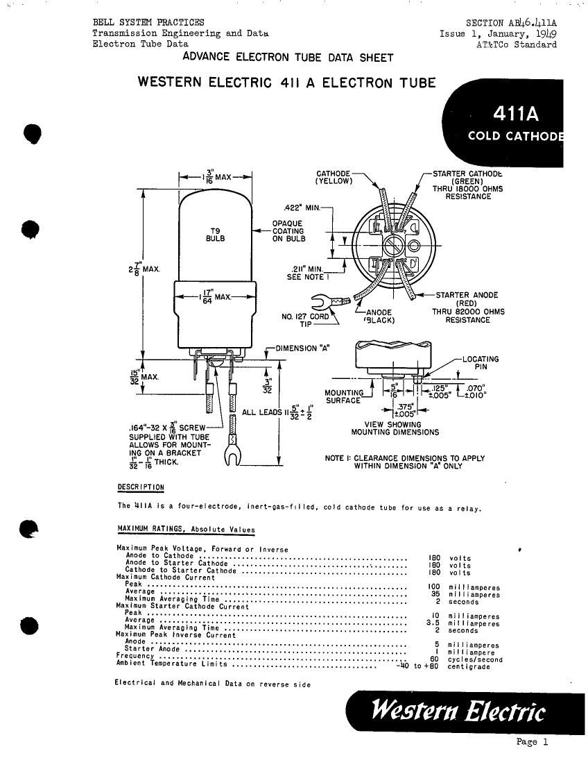 western electric 411 a brochure