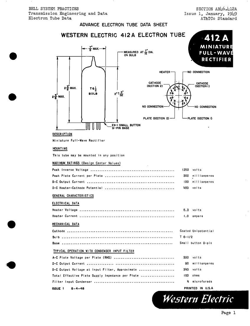 western electric 412 a brochure