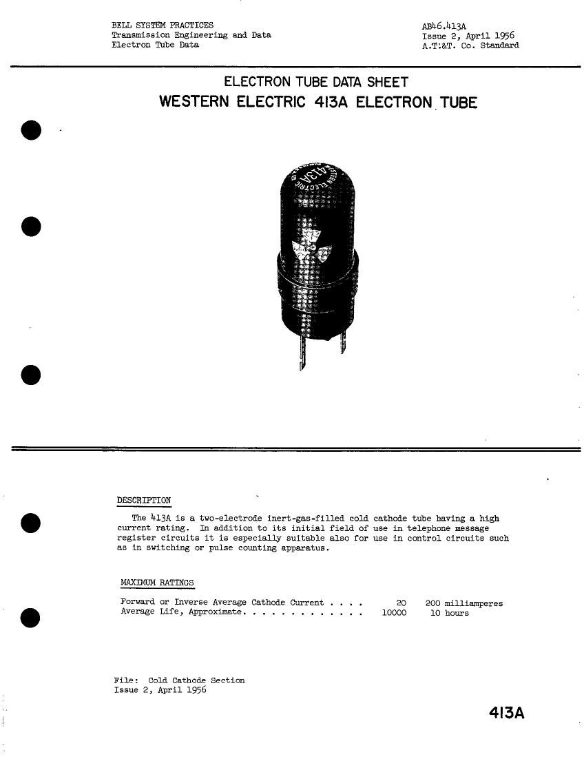 western electric 413 a brochure