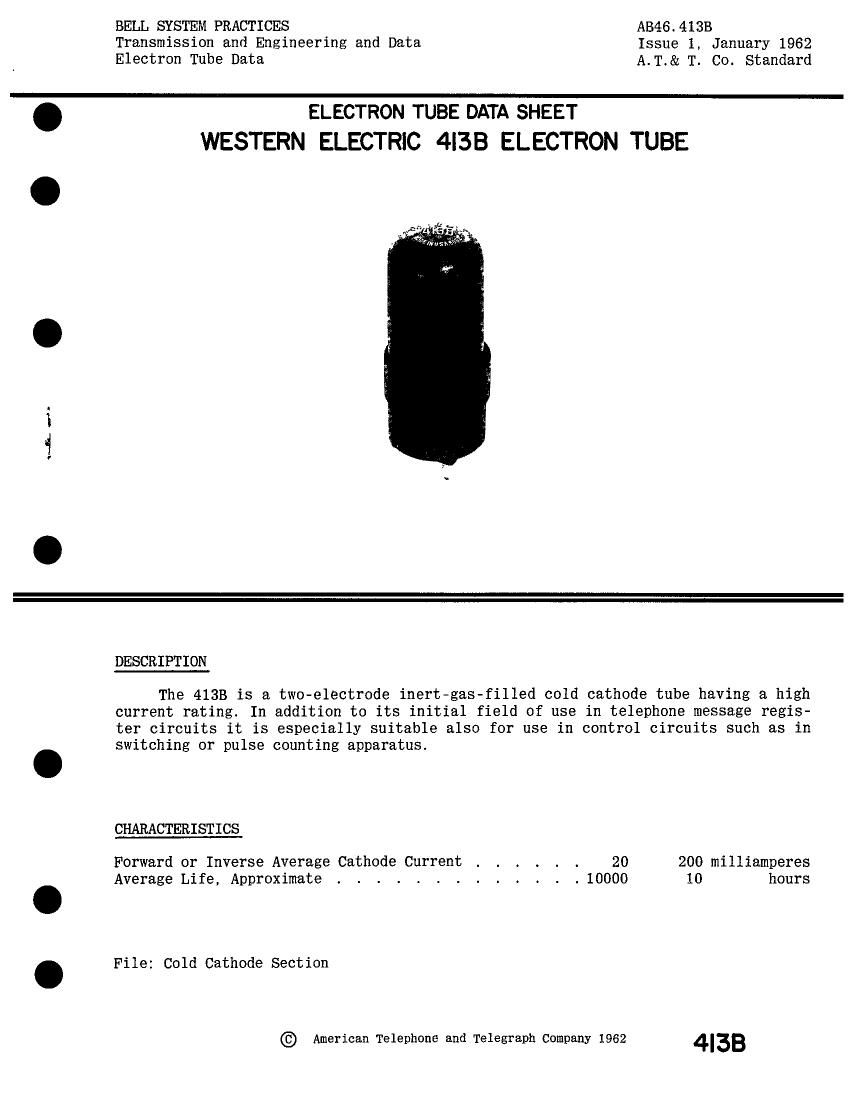 western electric 413 b brochure