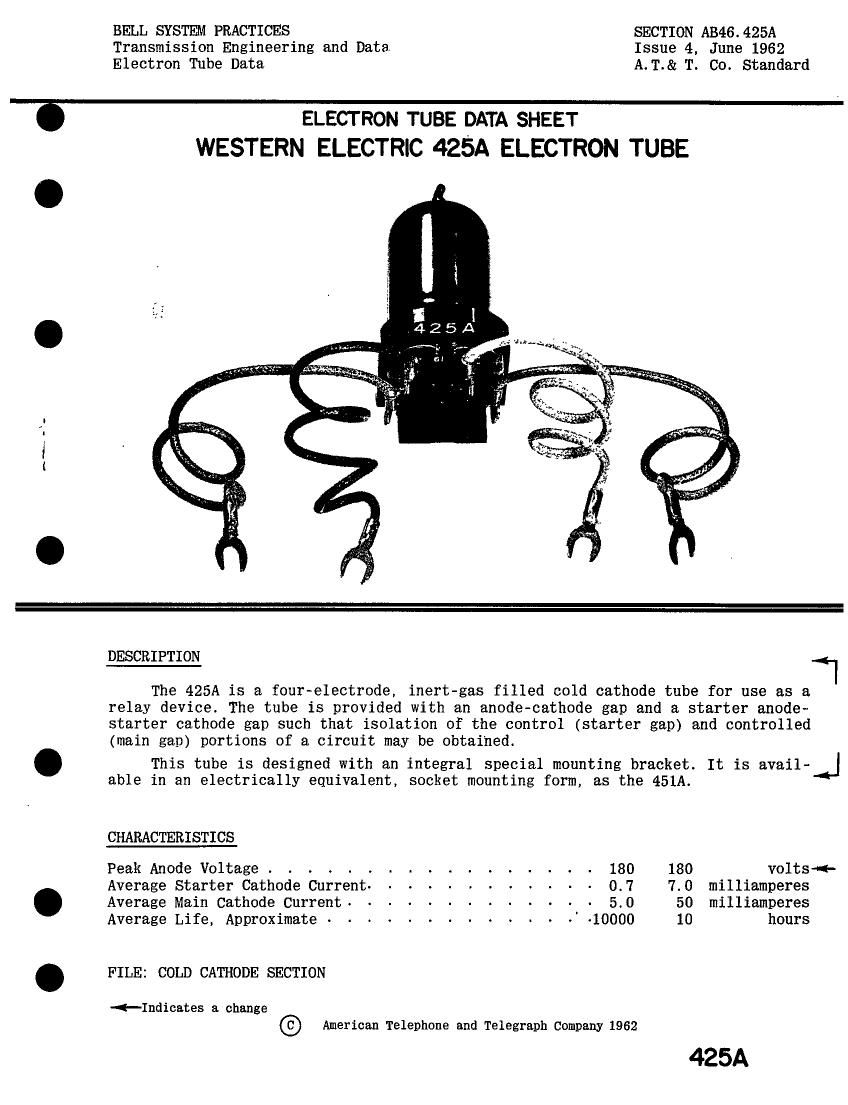 western electric 425 a brochure