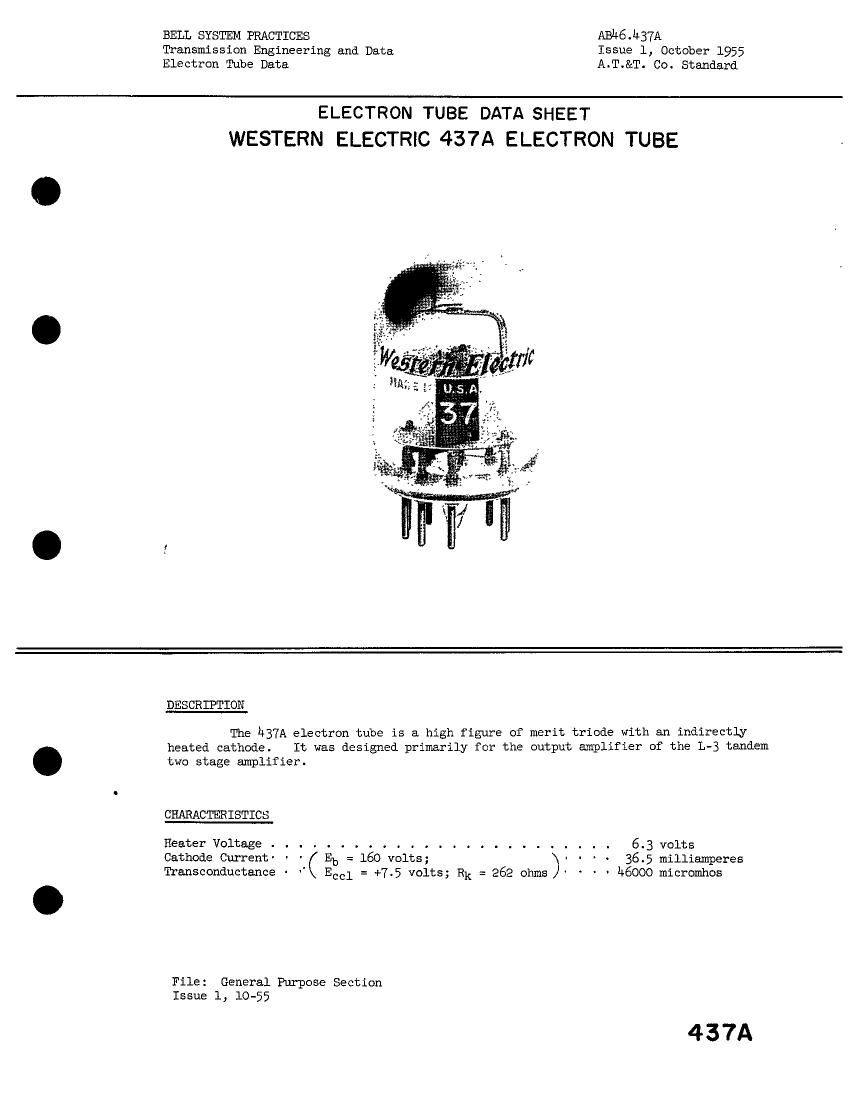 western electric 437 a brochure