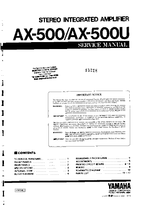 Yamaha ax 592 service manual