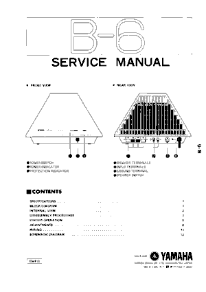 Free Audio Service Manuals - Y / Yamaha / Yamaha-b