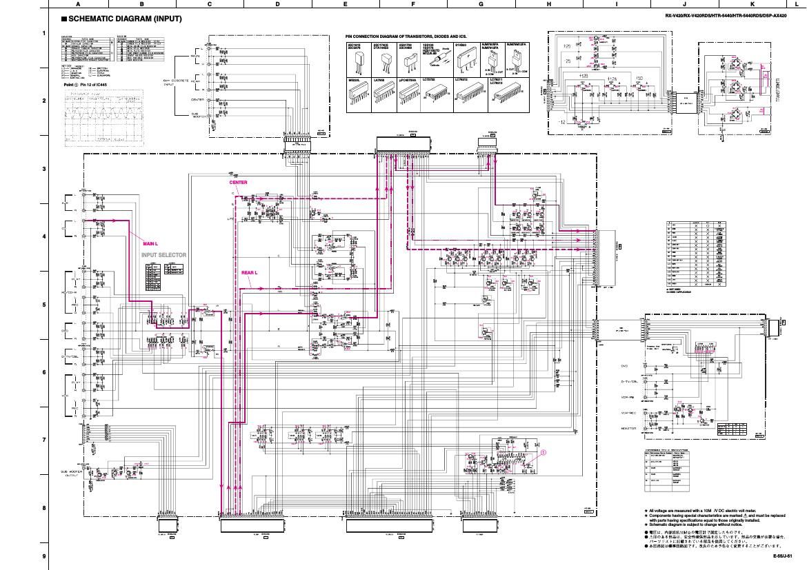 yamaha rx v420 schematic